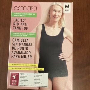 Esmara Black long length Large ribbed tank top